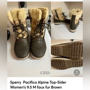 Sperry  Pacifica Alpine Top-Sider Women's 9.5 M faux fur Brown